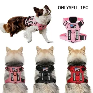 Heavy Duty Tactical Dog Harness for Large Breeds – Durable No-Pull Reflective Vest with Padded Handle, Adjustable Escape Proof Chest Strap for Outdoor Training, Service Dog Gear
