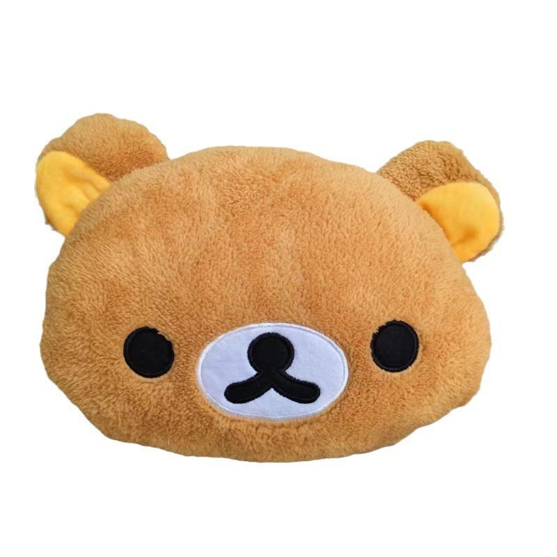2026 New Cute Rilakkuma Plush Warm Hand Pillow Cartoon Bear Peluche Stuffed Toy Soft Cushion Christmas Birthday Gift