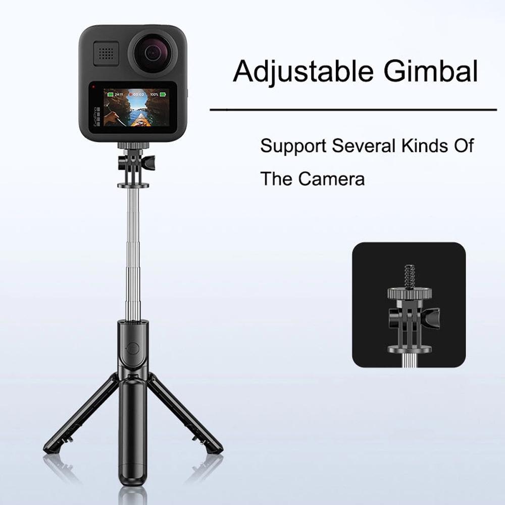 3In1 Bluetooth Wireless Selfie Tripod With Fill Light Shutter Remote Control Portable Foldable Monopod