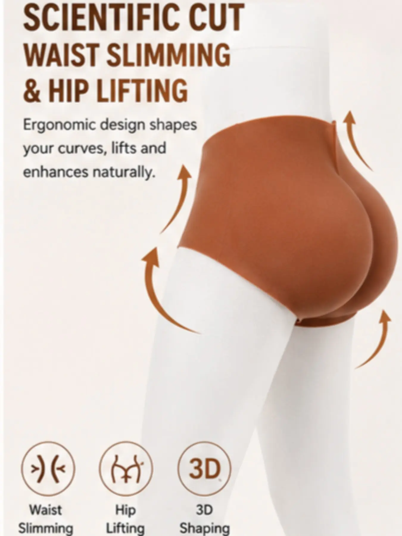 Plus Size Silicone Butt Lifter Triangle Pant, Shapewear, Underwear, Body Shaping Underwear, Comfortable and Non-Restrictive, Ideal for Plus Size Women, Enhance Your Curves Effortlessly!