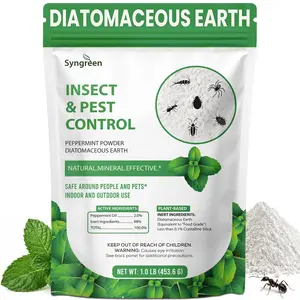 Diatomaceous Earth Food Grade Powder with Peppermint - Crawling Insect Killer for Bed Bugs, Roaches, Ants, Fleas - Indoor & Outdoor Pest Control | Family & Pet Safe | 1 lb