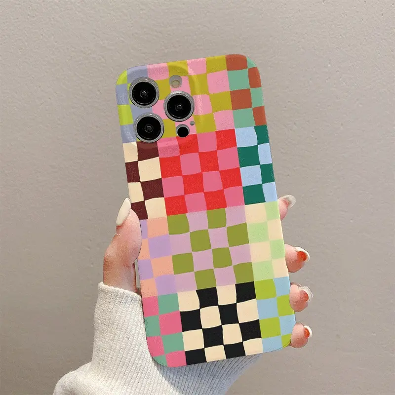 CasePop catalog image of a multicolor pixel grid phone case