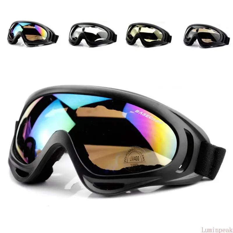 X400 Polarized Sports Glasses, Windproof Unisex Eyewear with PC Lens & TPU Frame, Helmet-Compatible for Skiing & Motorcycle Riding