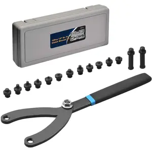 15 count Adjustable Pin Spanner Wrench Set/Variable Cylinder Fan Clutch Pully Holder Wrench with Soft Handle