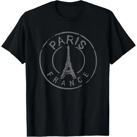 Vintage Retro Paris France Eiffel Tower Love Men Women Kids T-Shirt