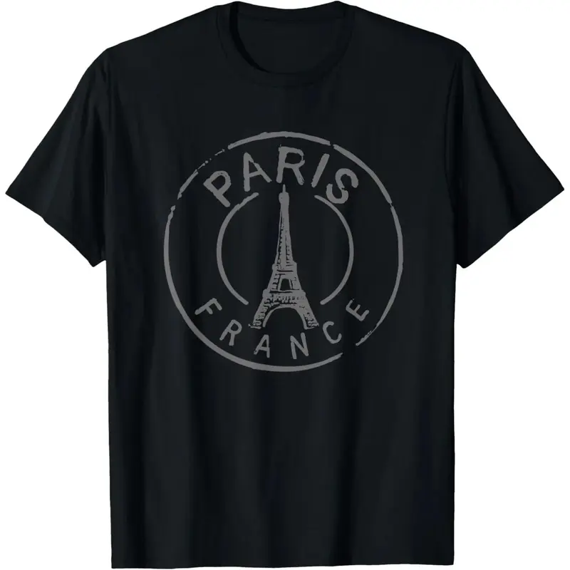 Vintage Retro Paris France Eiffel Tower Love Men Women Kids T-Shirt