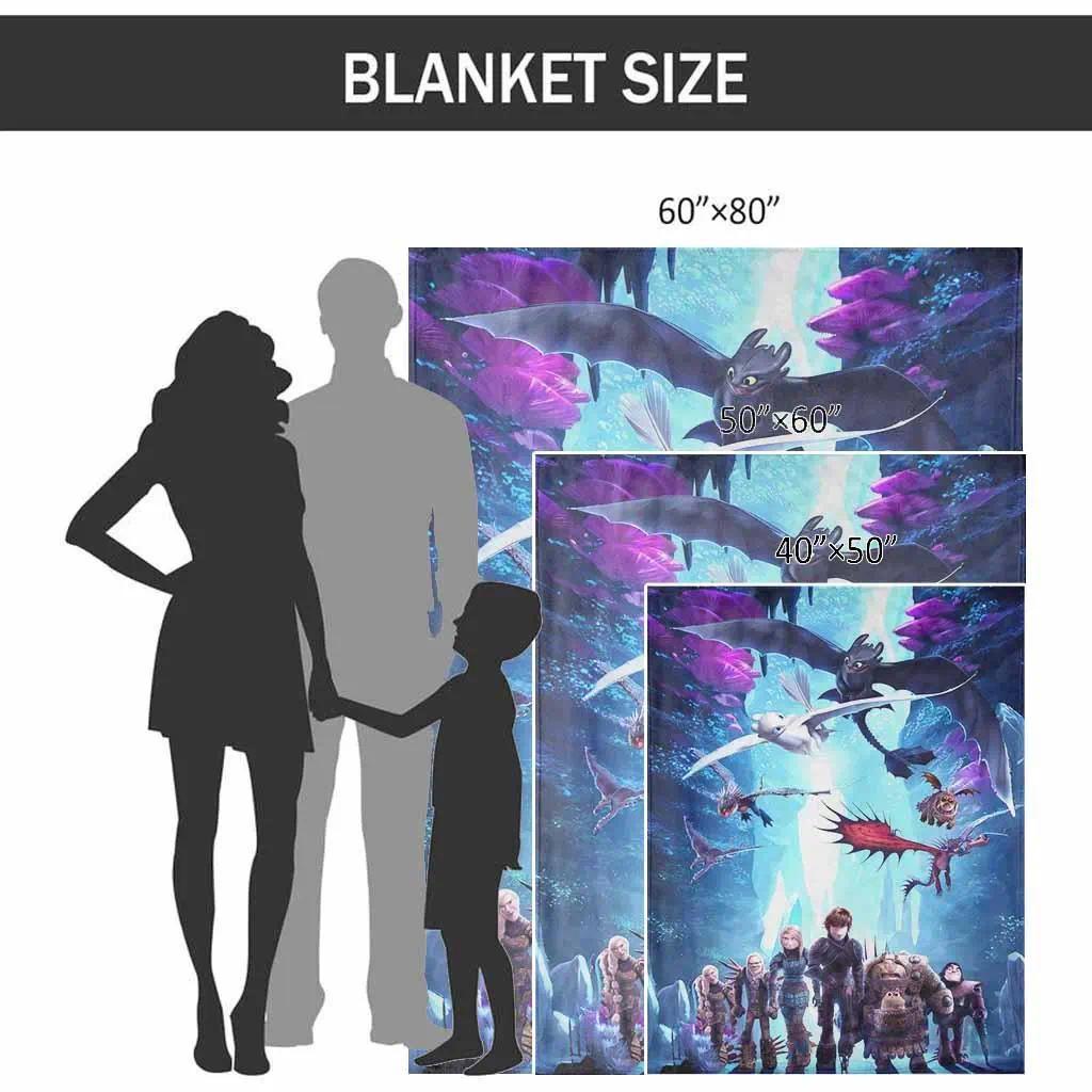 How to Train Your Dragon Flannel Blanket Toothless and Light Fury Fantasy Print UltraSoft Warm and Cozy Perfect for Movie Nights Home Decor Travel Unique Gift for Dragon Fans, Cozy Throw, Graphic Blanket, Aesthetic Decor, Plush Blanket, Comfortable Gift,
