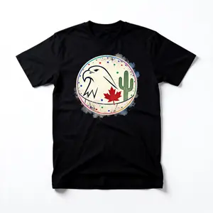 North America Soccer Symbol Graphic T-Shirt, 100% Pure Cotton Soft Comfort Tee, Unisex Loose Casual Fit Top, All Seasons Daily & Outdoor Outfit Streetwear for Men Women good graphic tee