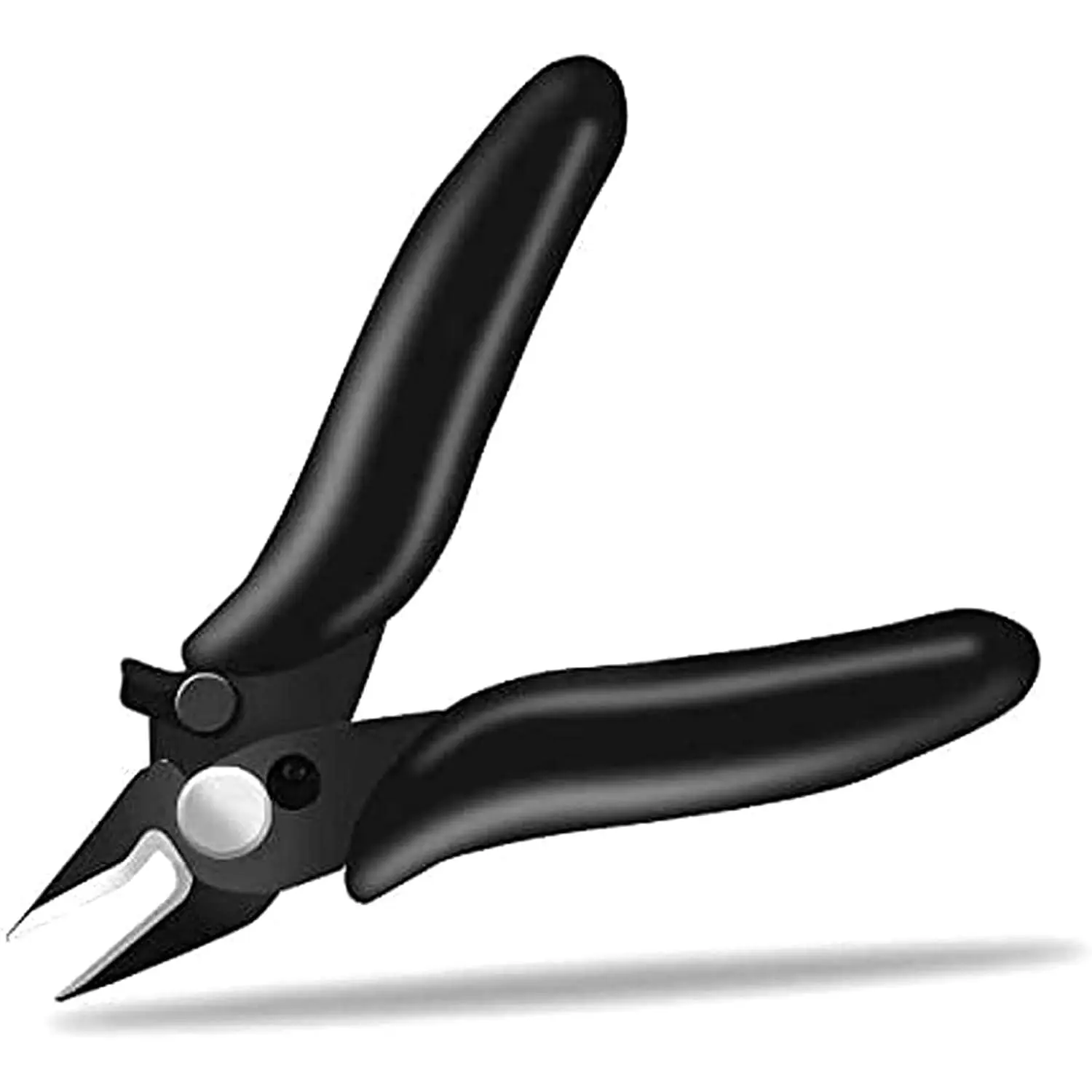 3.5 Inches Mini  with Lock, Flush Cutters, Small Wire Snips,  Wire  with Spring, Black