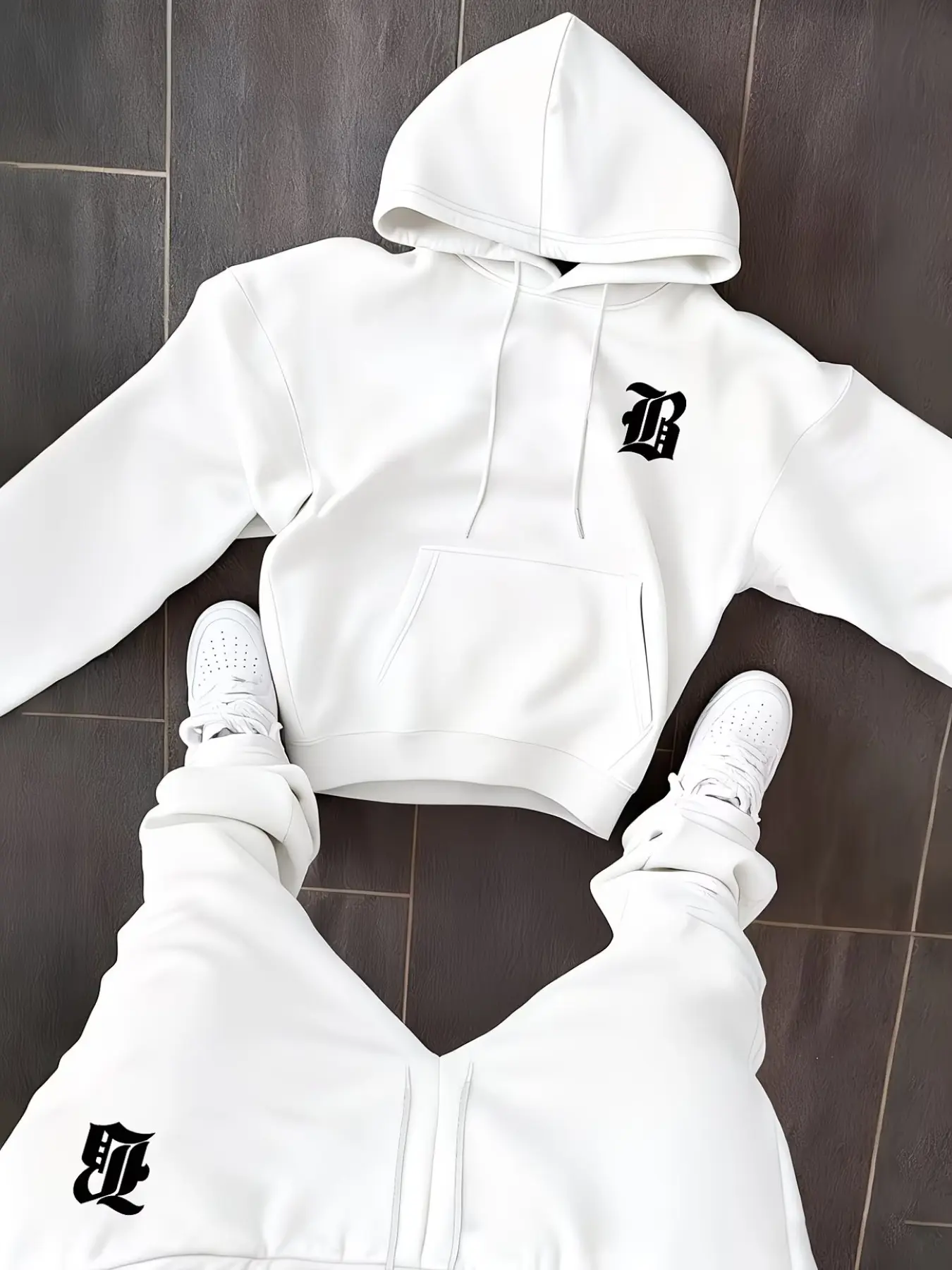 Men's Casual Hooded Sweatshirt, Letter Pattern Print, Long Sleeve, Comfortable and Versatile, All Seasons Wear, Trendy and Stylish, Casual Print Hoodie