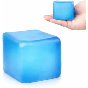 Blue 2.17" Square Squishy Stress Fidget Cube Anxiety Relief Toy for Kids Adults