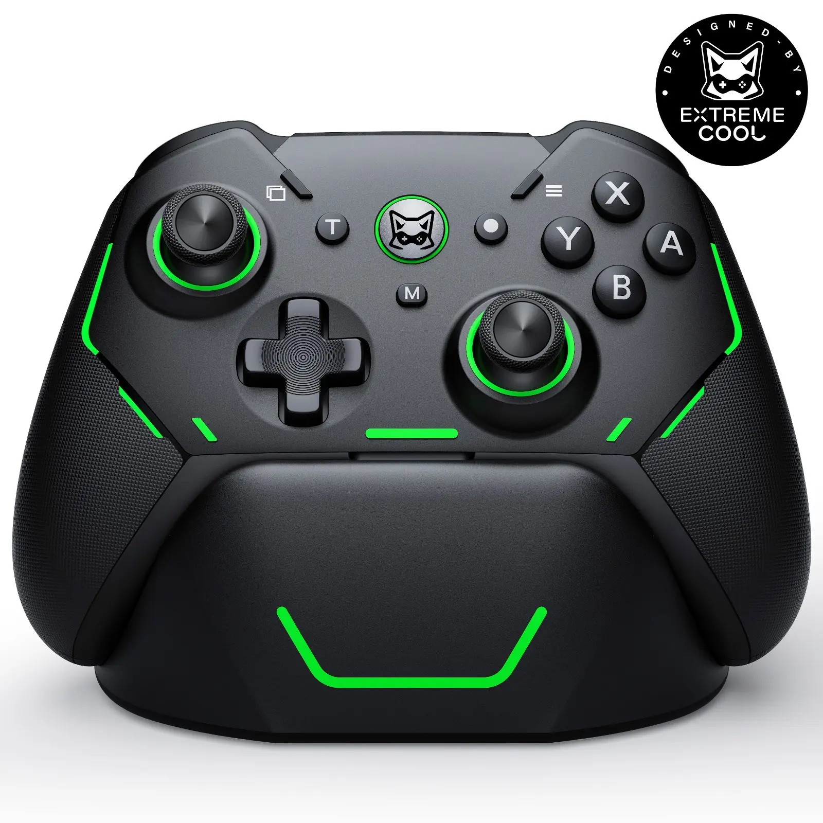 Switch 2 Controller with Charging Dock, Hall Effect Joystick & Trigger, Wireless Pro Controller for Nintendo Switch/Switch 2/OLED/Lite, 7 Color RGB, Programmable Macros & Turbo
