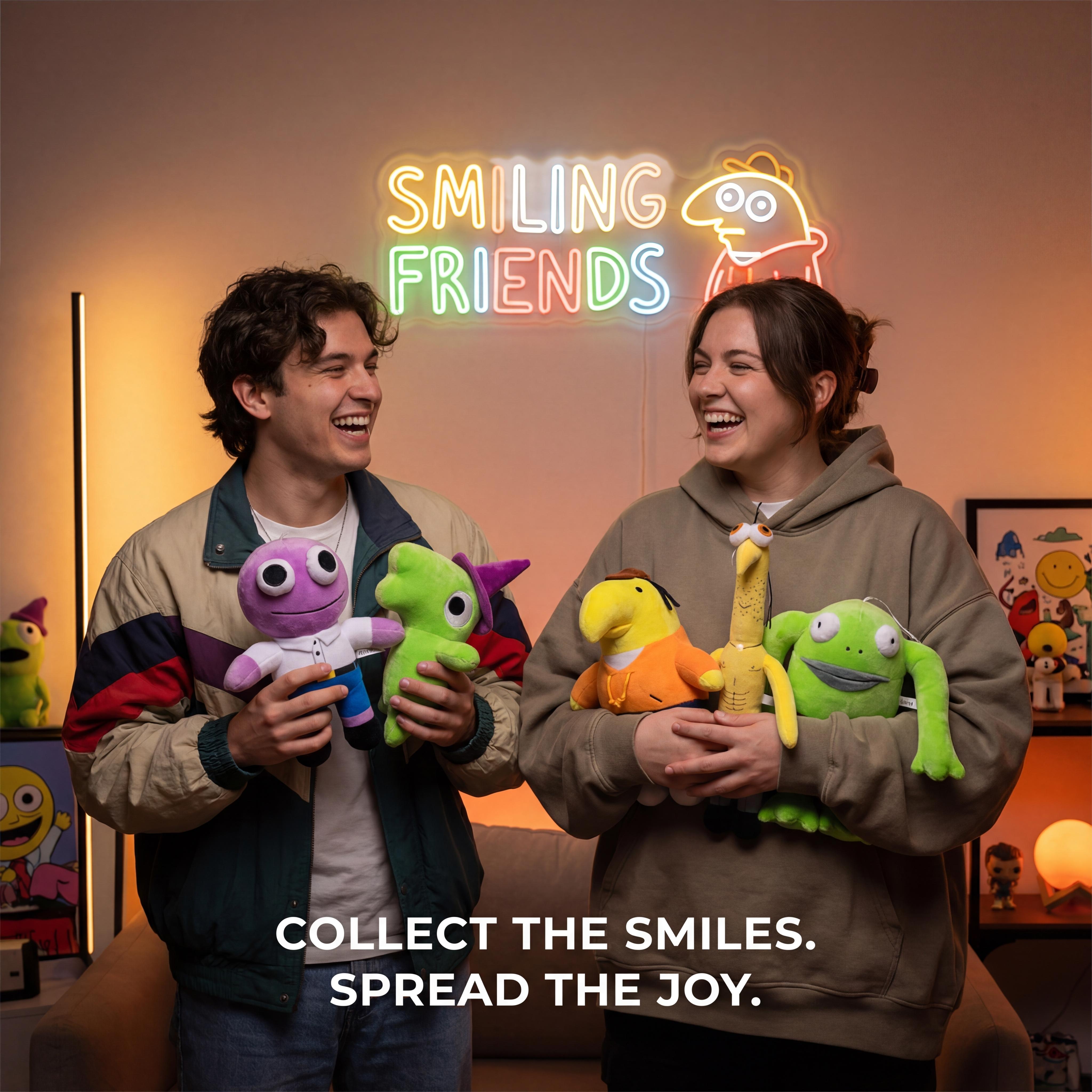 =Smiling Friends Plush Toy Gift Series (Stuffed Animals/Dolls)Funny Cartoon Plush Toys Soft Ugly Cute Meme Plushies Quirky Collectible Pillows Room Decor Birthday  Teens Boys Girls Adult Fans Home Decorati Kawaii Desk Ornament Novelt