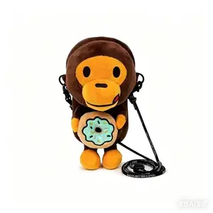 Donut Japanese iPhone Monkey Mobile Phone Bag Trendy Messenger Bag Internet celebrity