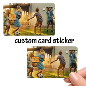 2pcs Custom DIY Themed Credit Card Stickers - Personalized PVC Card Skins - Removable Self Adhesive Decals for Credit Debit Bank Transit Cards - Scratch Resistant Durable Card Cover Stickers Decorative Custom Labels