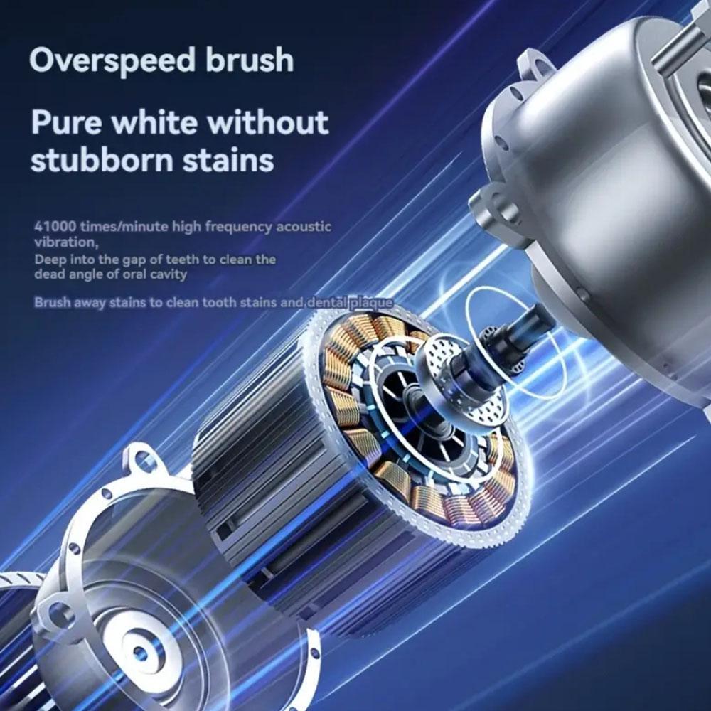 Electric Toothbrush USB Rechargeable, 4 Brush Heads, 5 Modes, Sonic Toothbrush, Christmas Gift, New Condition, Lithium Battery
