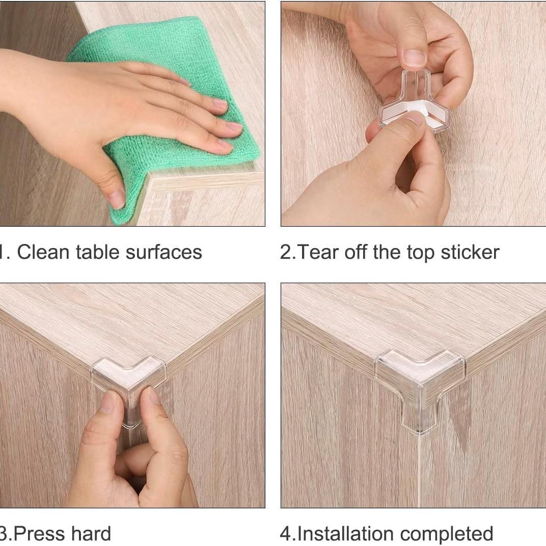 Clear Anti-collision Furniture Corner Protector, Transparent Soft Anti-collision Furniture Corner Protector, Universal Furniture Corner Protector for Home Office