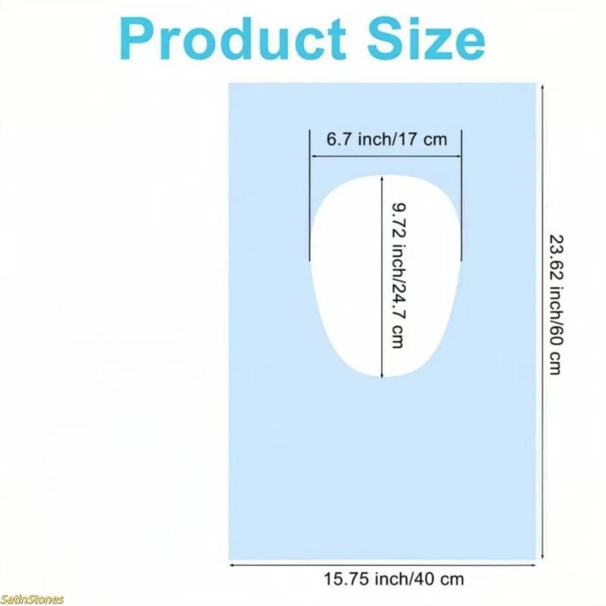 30-piece pack of tear-free disposable toilet seat covers, suitable for adults and children, 16x24 inches, waterproof and non-slip, suitable for travel, public restrooms, and outdoor use (individually packaged).