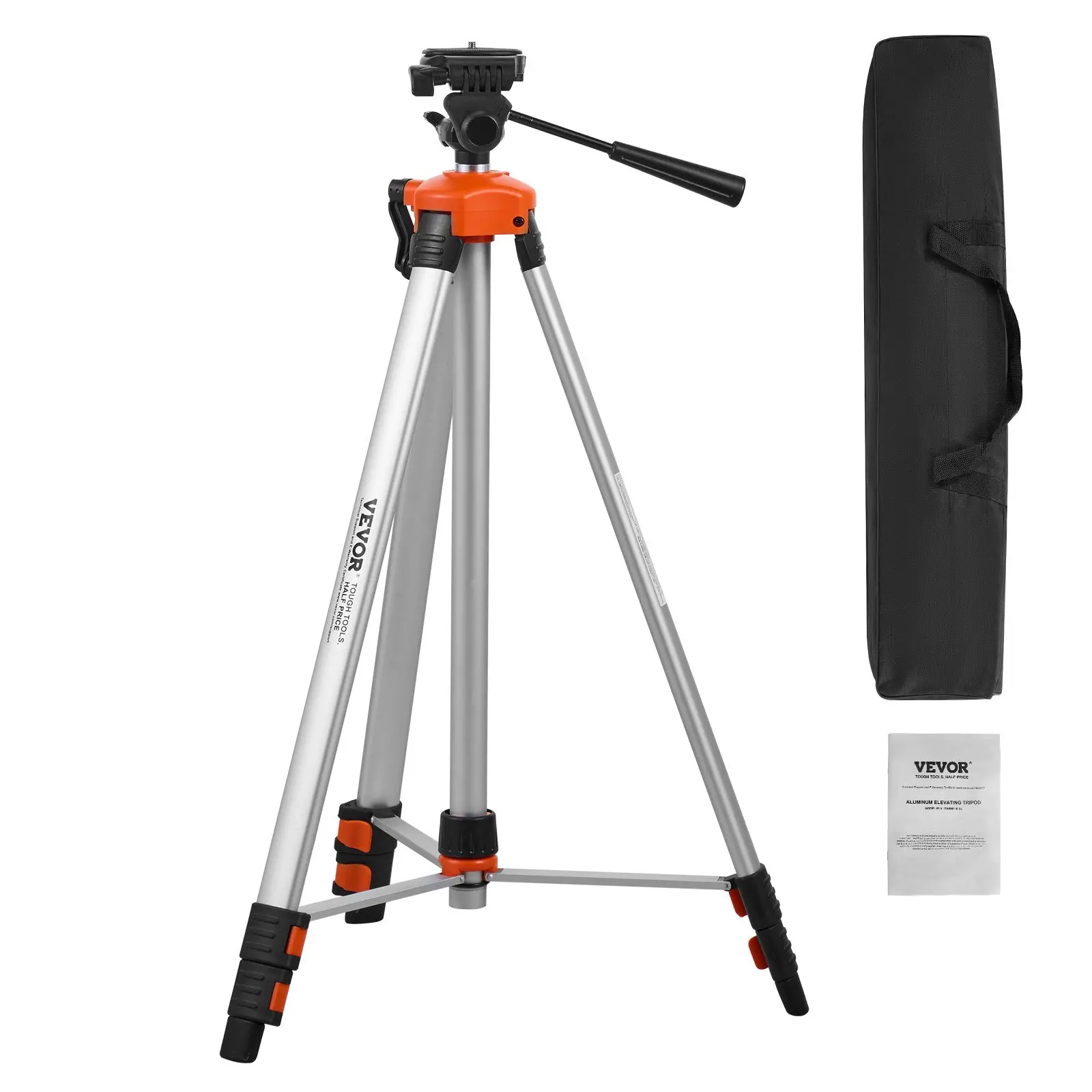 【DealsForYouDays】VEVOR Laser Level Tripod, 20 Thread Mount, 27.36-68.11 inch Height Adjustment with Integrated Level Bubble Lightweight Laser Scanner Stand, Retractable Legs Aluminum Tripod for Stable Measurement