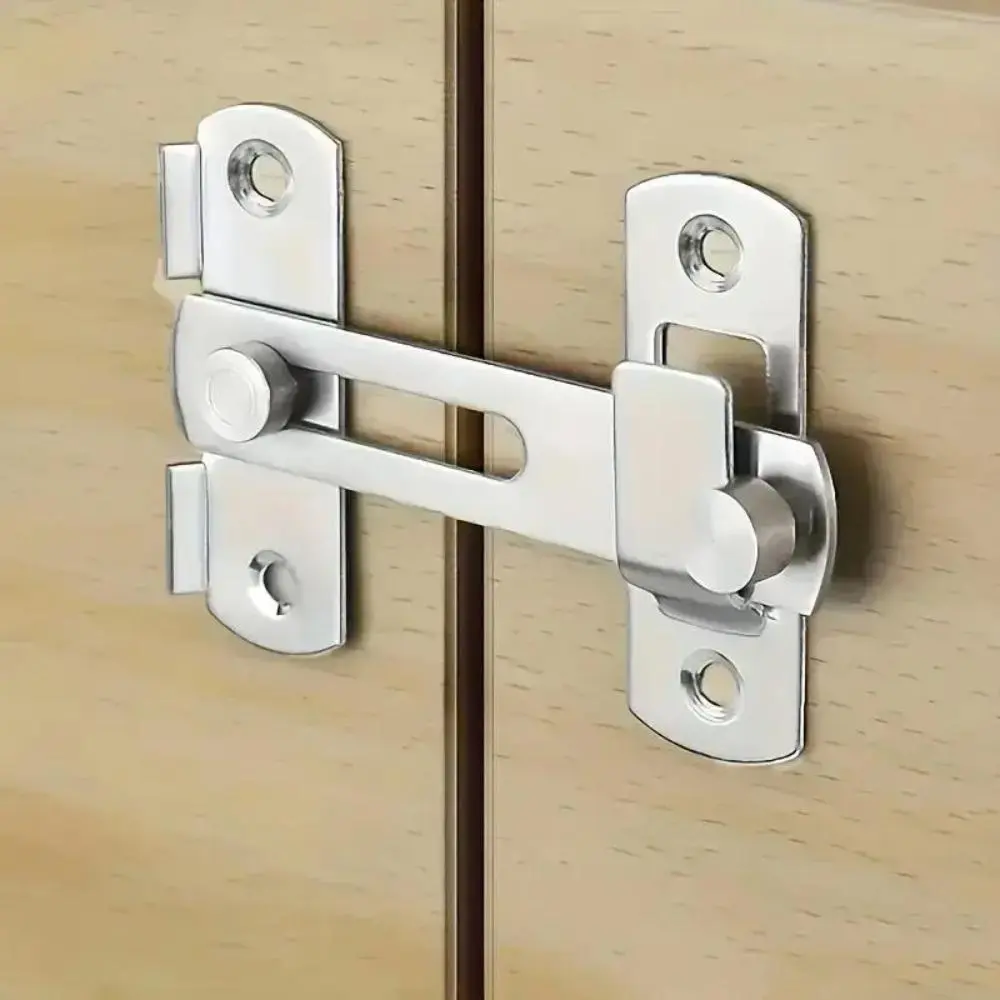 2026 New Stainless Steel Rotating Door Bolt Lock with Key Control, Heavy-Duty Anti-Theft Security Door Safety Latch, Complete Hardware Set with Mounting Screws, Reliable Privacy Lock for Household & Bathroom Doors