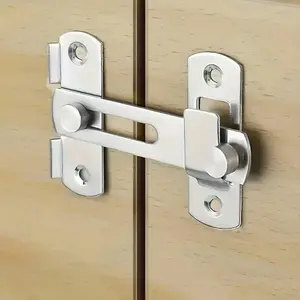 2026 New Stainless Steel Rotating Door Bolt Lock with Key Control, Heavy-Duty Anti-Theft Security Door Safety Latch, Complete Hardware Set with Mounting Screws, Reliable Privacy Lock for Household & Bathroom Doors