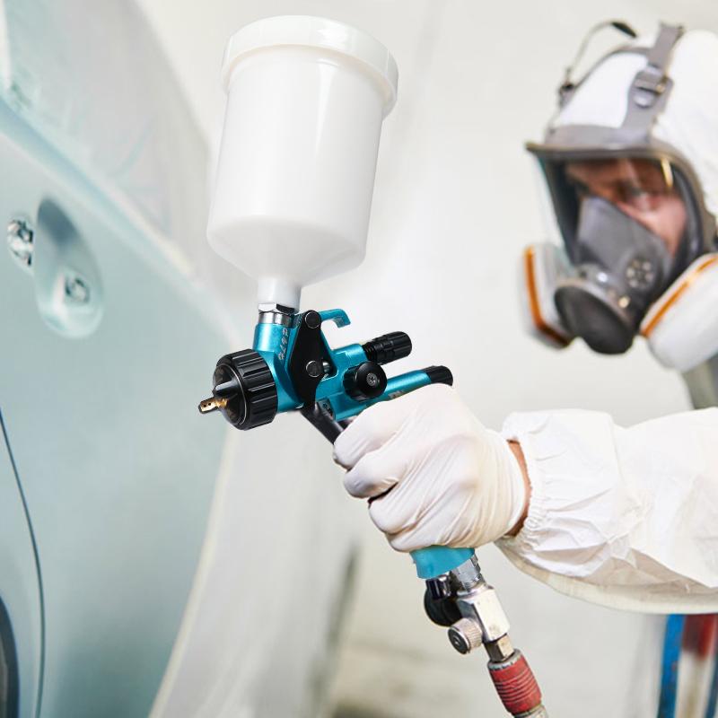RN-8900B pneumatic spray gun lake blue upper pot car topcoat spray gun high atomization paint spray tool 1.3mm Paint Spraying Tool