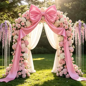 Large Pink Bow Decorations 24 x 87 Inch Giant Pink Bows with Rope and Double-Sided Tape for Wedding Bridal Shower Birthday Valentine's Day Bachelorette Coquette Room Wall Decoration (87 INCH Pink Bow)fidget toys