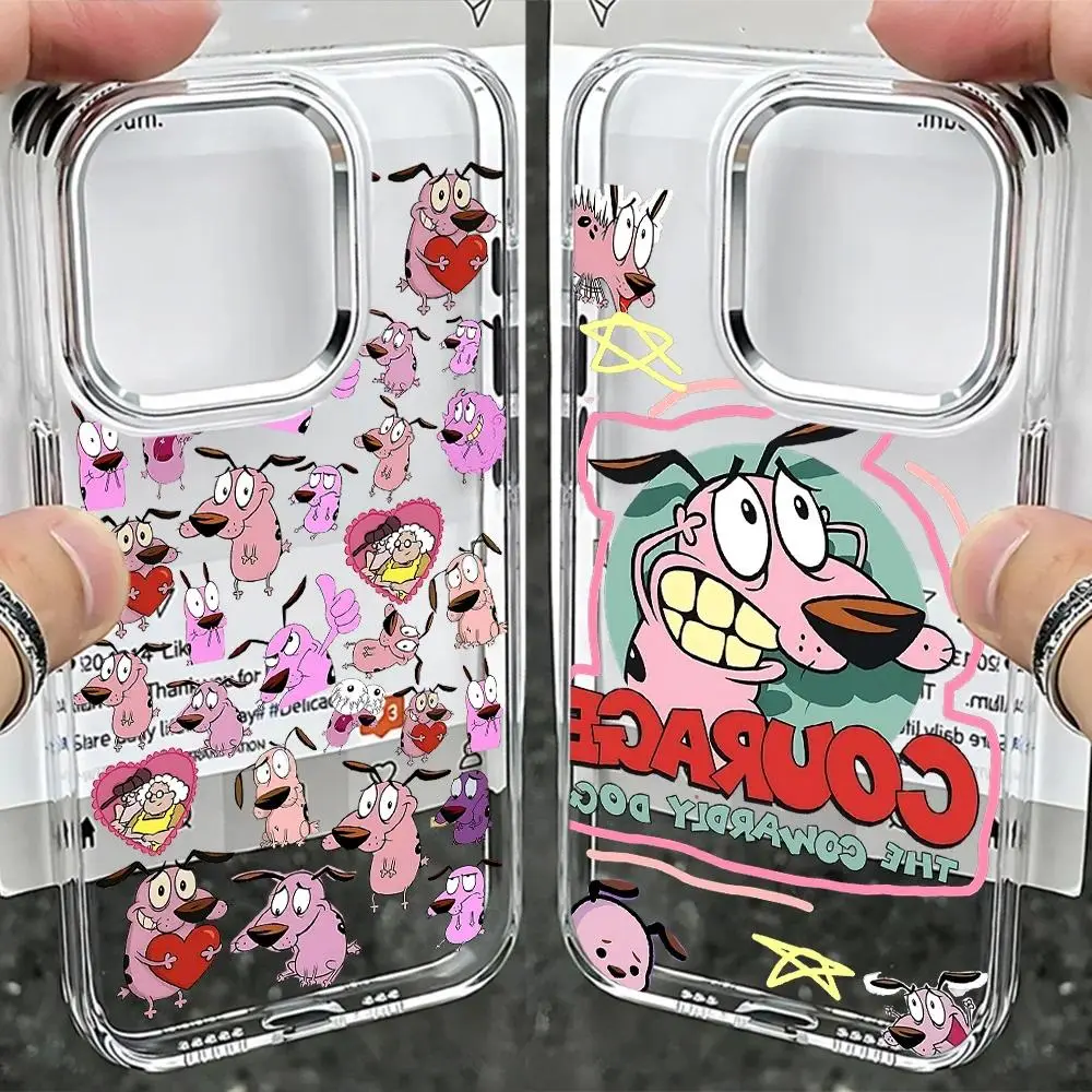Cool Courages Cowardlys Dog Phone Case For iPhone 17 Pro Max 17Air 16 15 14 13 Plus Case TPU Back Cover Shell  Perfect For Holiday Gifts Birthdays for Your Girlfriend/Boyfriend/Friends