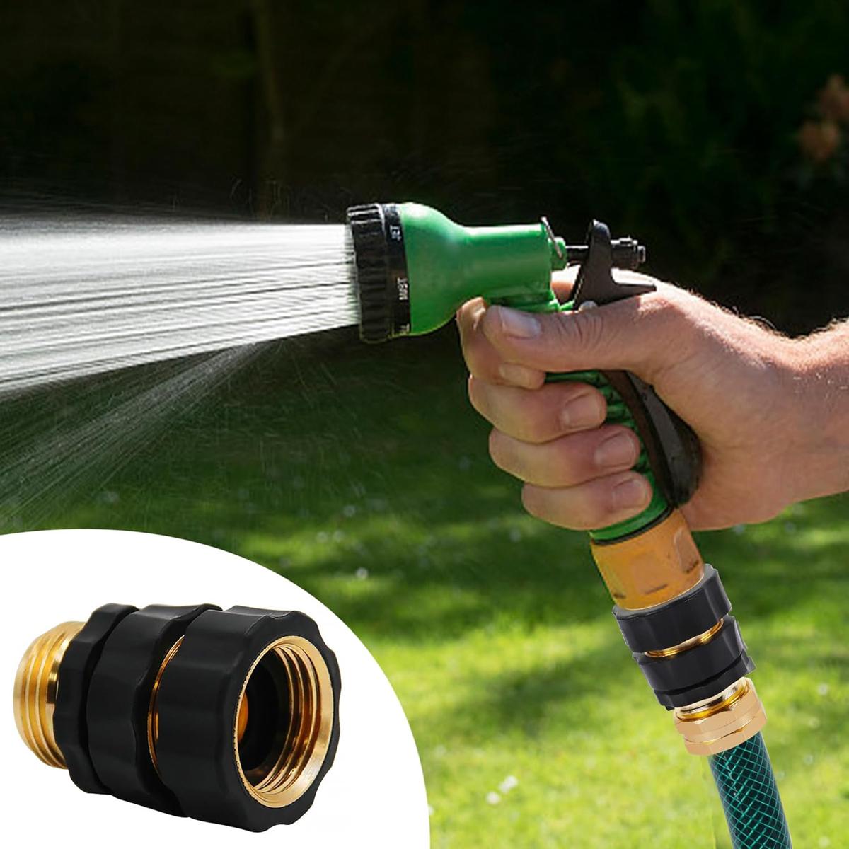 Garden Hose Quick Connectors 3/4-Inch Male and Female, 4-6 Set Plastic+Aluminum Outdoor Tool Accessory, Leak Proof Seal, Easy Connection Lawn Care Item, Mother&rsquo;s Day Gift, summerwins