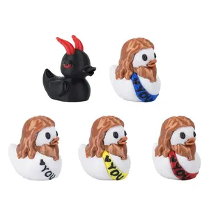 5pcs 3D Printed Jesus and Duck Statue Set, Unique Collectible Figurines, Perfect Gift for Friends, Ideal for Jesus Statues Enthusiasts
