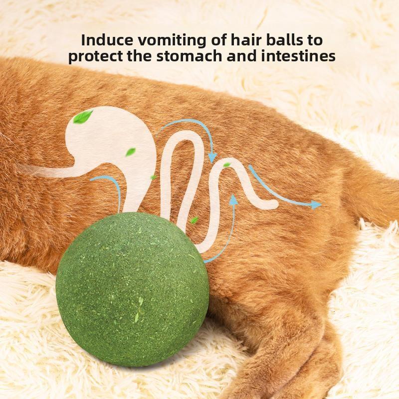 Catnip Ball & Silvervine Molar Toy for Cats, Cat Treat Lick Toy for Self-Play & Boredom Relief Catnip Ball Chew Toy, Lickable Cat Treat with Silvervine, Self-Play Boredom Relief for Cats