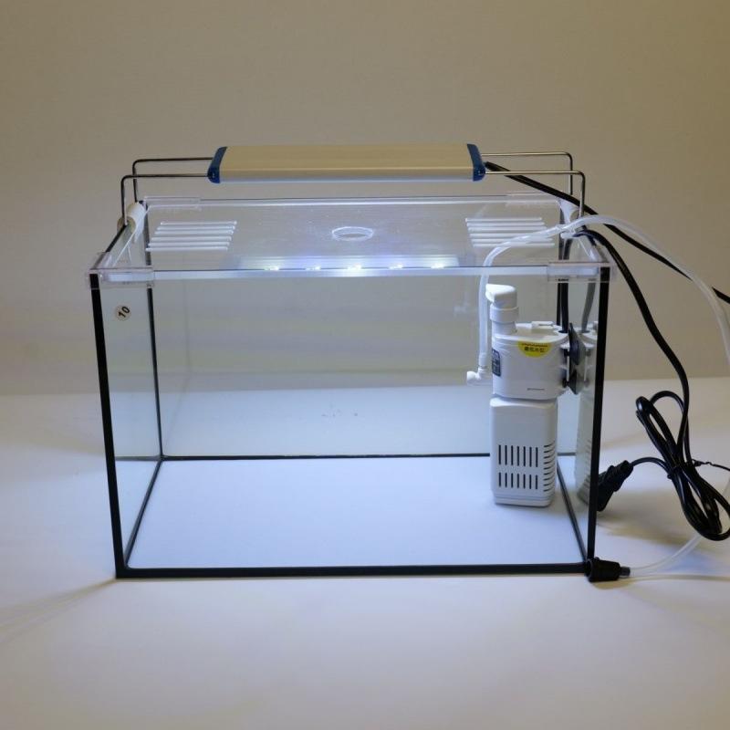 Glass Fish Tank Goldfish Tank Living Room Office Desk Black Coated Right Angle Tempered Ecological Aquascape Low Maintenance Small Hamster Aquarium