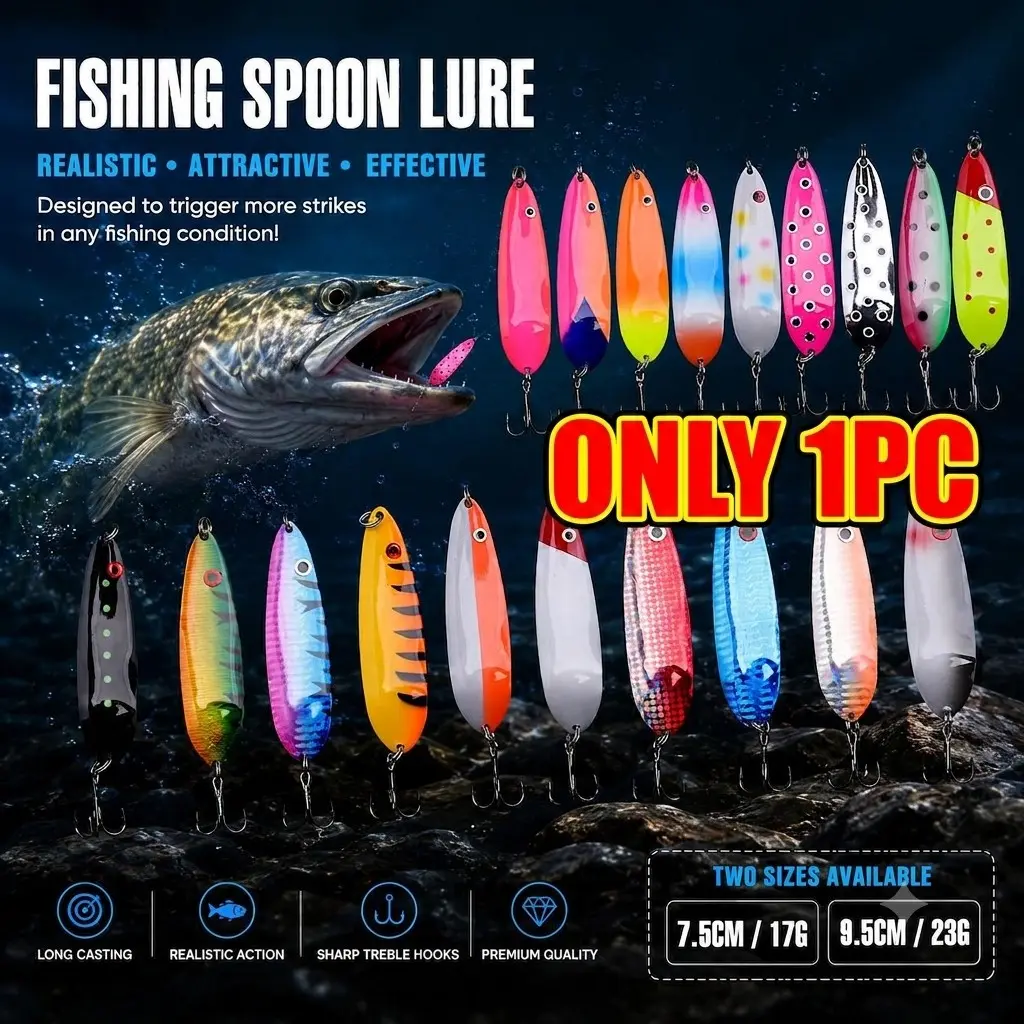 Fishingfans Trout Fishing Lure, 75mm/95mm Spoon-Shaped Soft Bait, Freshwater Fish Lure, Fly Fishing, Vibrating Spoon, Pull-Back Lure, Roadside Lure