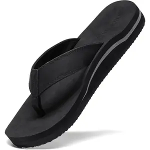 Men's Wide Flip Flop with Orthotic Arch Support Athletic Slide Thong Sandals for Men Soft Cushion Footbed(Gift)
