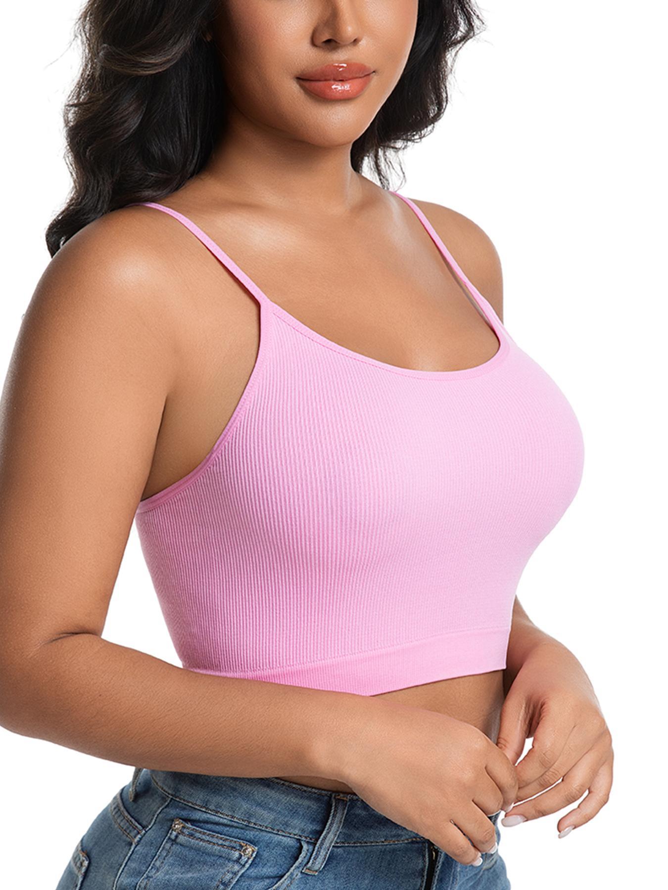 8 Pieces Women's Solid Wireless Bra, Stretchy Comfortable Breathable Bra, Ladies Lingerie for All Seasons, Fitness Training Clothes, Yoga Sports Bra Seamless Activewear Workout Ribbed SpringStatements