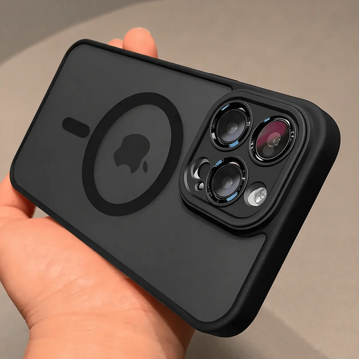 Luxury Magnetic Snap-On Wireless Charging Case for iPhone 17/16/15/14/13/12/11 Pro Max Plus - Protective Matte Translucent Polycarbonate Armor Cover, Shockproof, Camera Lens Protection, Soft TPU Phone Accessory