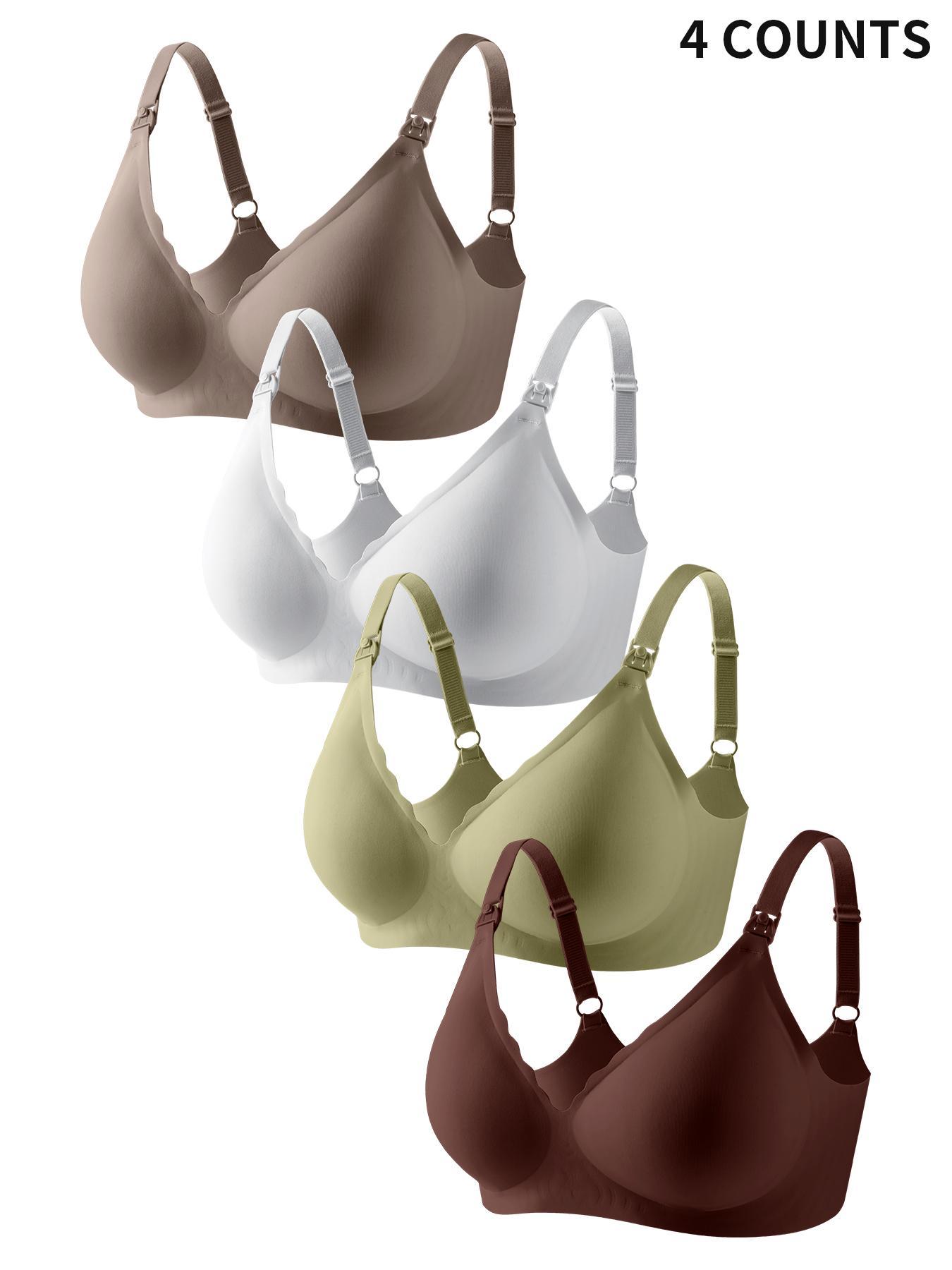 Maternity's Solid Adjustable Strap Bra, Casual Comfortable Breathable Bra for All Seasons, Maternity Lingerie for Daily Wear