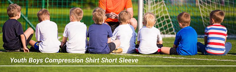3 pieces  Youth Boys Compression Shirt Short Sleeve Kids Quick Dry Base Layer Undershirt Basketball Athletic T-Shirt Retro Style Summer Men's