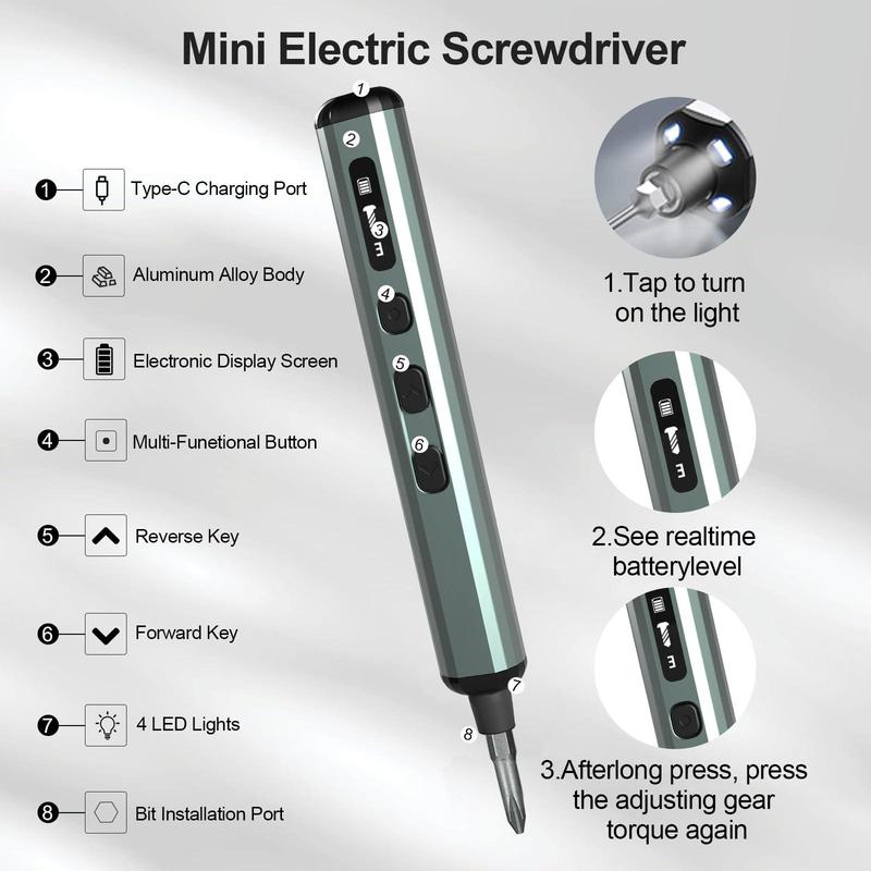 68-in-1 Electric Screwdriver Set, Magnetic & Pop-up Design Mini Electric Precision Screwdriver Set for Repairing Electronics, Men Gifts, Cordless Tool Kit, Hardware, Tool Kit, Power Tool, Tool Box