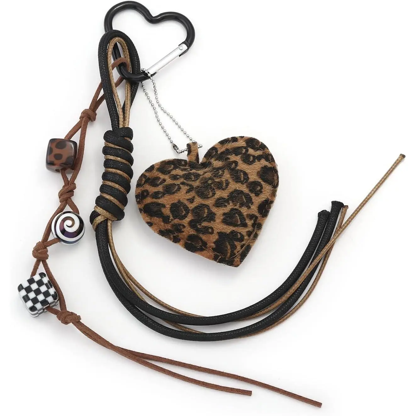 fits,all,teacher,wardrobe,glock,camisas,frescas,coucou,intimates,Muppet,Christmas,Carol,Back-to-School Season Leopard Print Bag Charms for Handbags - Y2k Purse Charms Keychain with Braided Rope Design - Bag Accessories Gifts,ropa,fitness,shirts,women,pop,