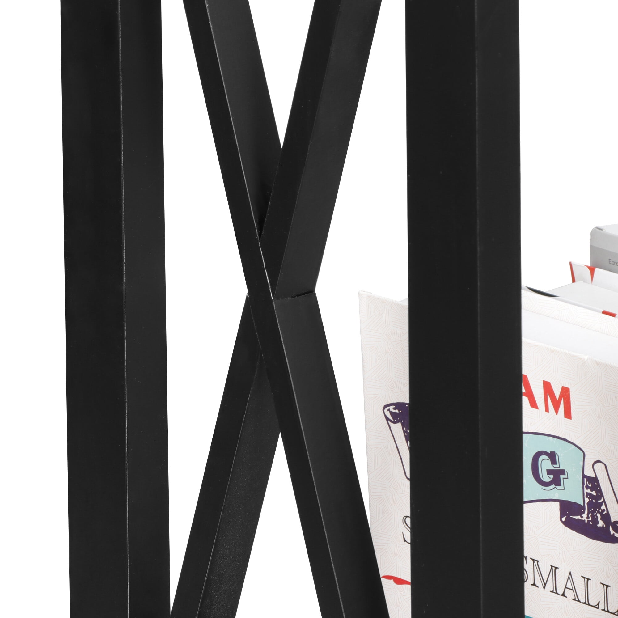 Zeny 2-Tier Narrow Console Table Modern Entryway Sofa Table for Bedroom Living Room Black MDF Double-X Design 39.4" L x 11.8" W x 31.6" H Zeny 2-Tier Narrow Console Table Modern Entryway Sofa Table for Bedroom Living Room Black MDF Double-X Design 39.4" L x 11.8" W x 31.6" H