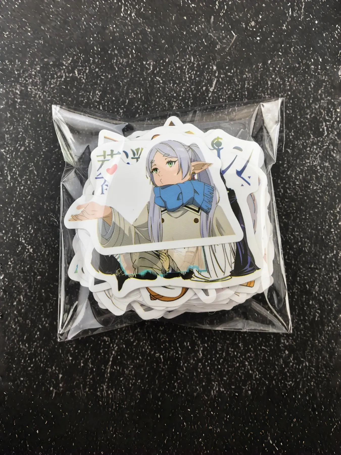 60pcs Fantasy Elf Girl Anime Sticker Set, Silver Hair Characters, Waterproof, Cute Cartoon Style, Decorate Journal, Tablet, Cup, Luggage