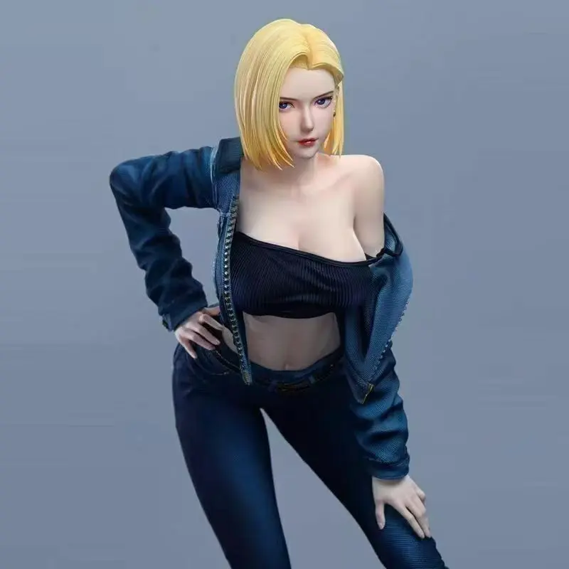 Android 18 PVC Vinyl Collectible Doll, Anime Figure Statue, Desktop Decoration Toy for Anime Fans, Birthday Gift