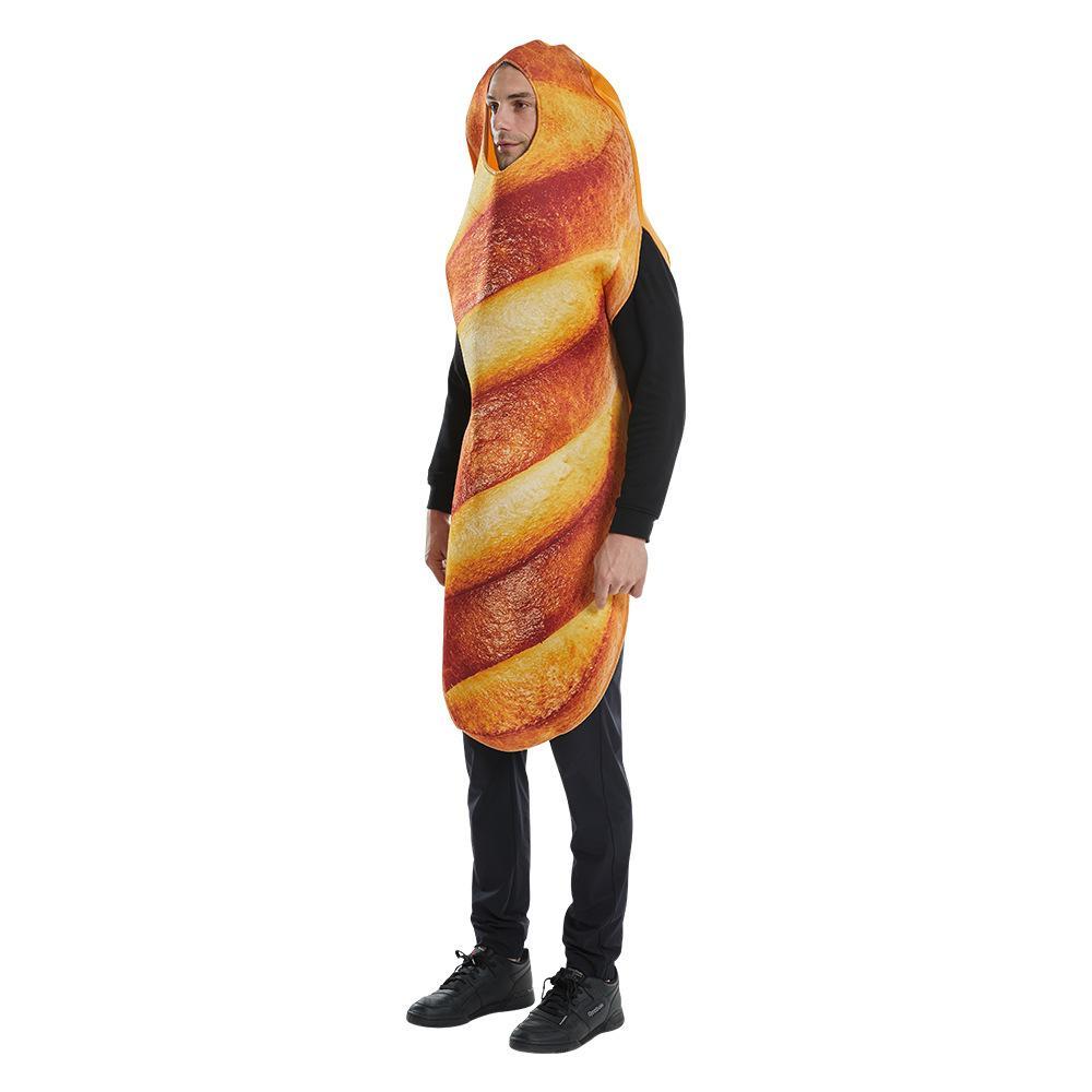 Bread Baguette Cosplay Costume Jumpsuit For Adult Thanksgiving Unisex Food Tunic Hallowee Christmas Carnival Party Fancy Dress