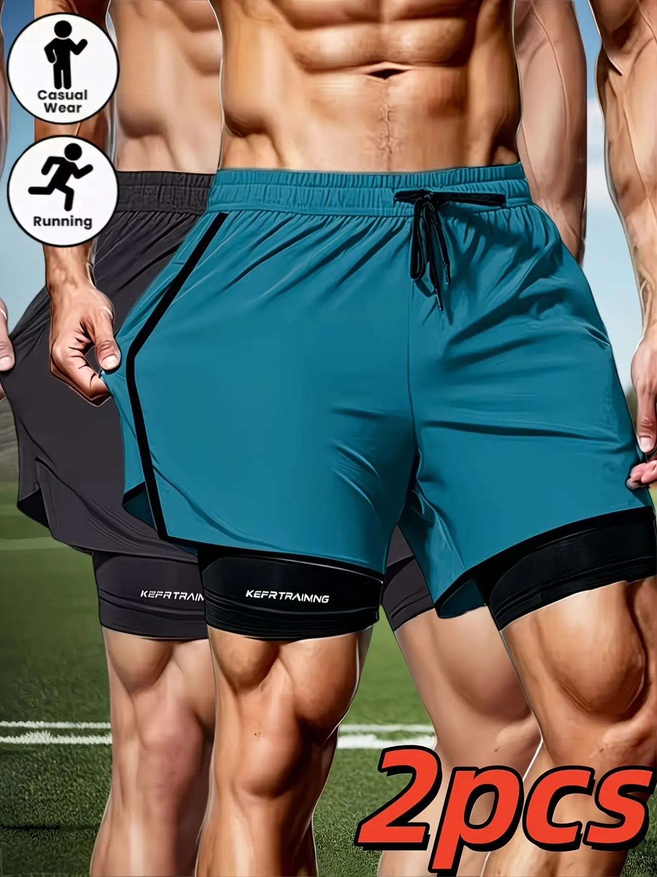 Summer Lightweight Breathable Gym Shorts, Athletic Wear Shorts, Athleisure Shorts, Quick-Dry Anti-Sweat, Soft Smooth Non-Stick, Ideal for Fitness Running Daily Commute