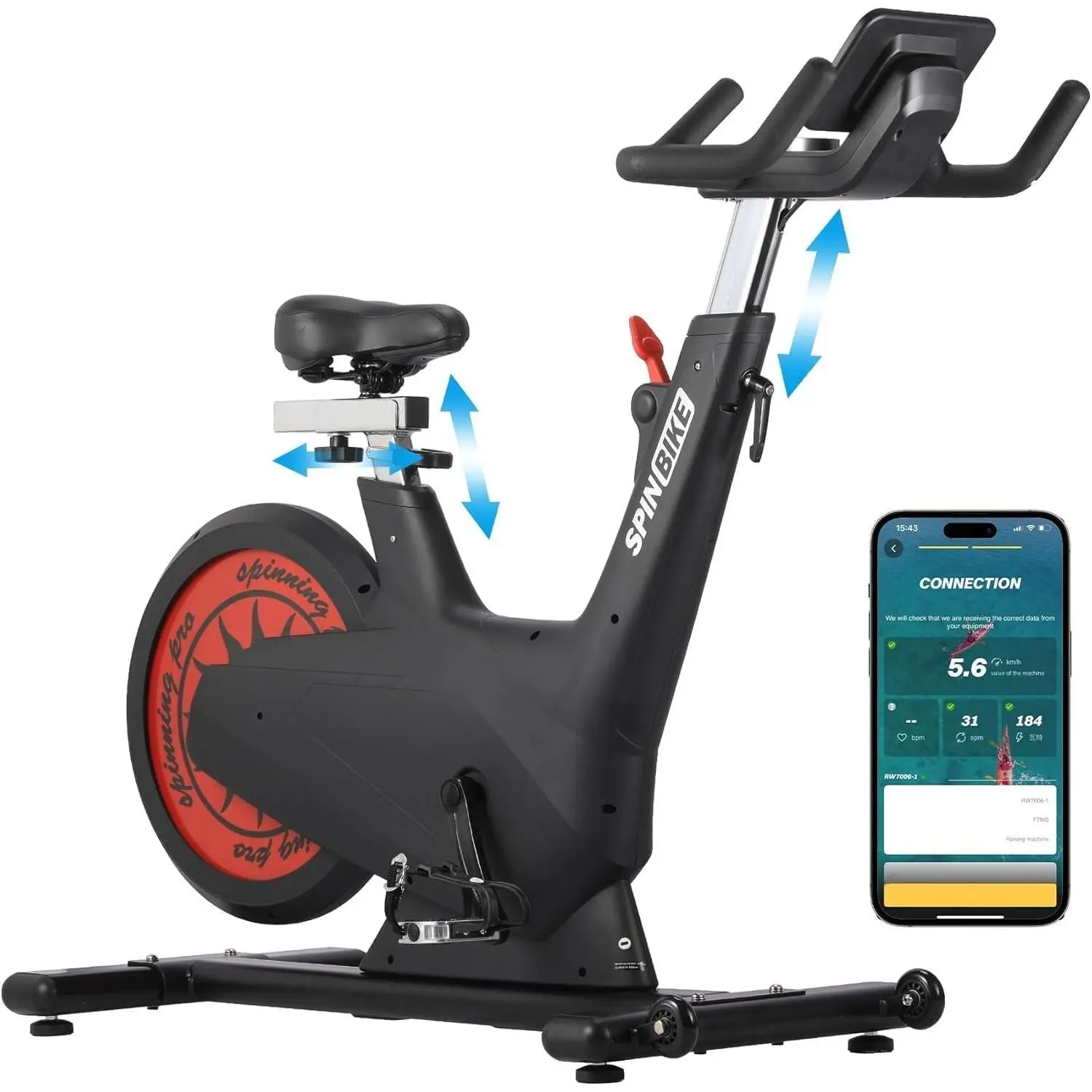 GARVEE 5-in-1 Multi-Function Exercise Bike | 350 lb Capacity | 32-Level Magnetic Resistance with Safety Brake | Adjustable Seat & Handlebars | Quiet Belt Drive & Performance Tracking