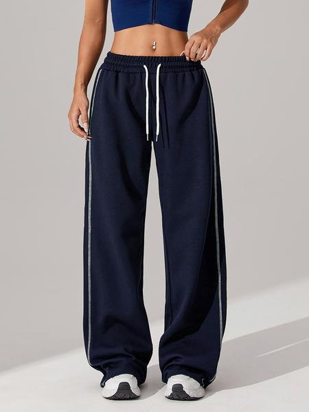 Women's Side Striped Sports Pants, Casual Comfy Breathable Trousers for Outdoor Running, Ladies Sportswear for All Seasons, Athleisure Pants