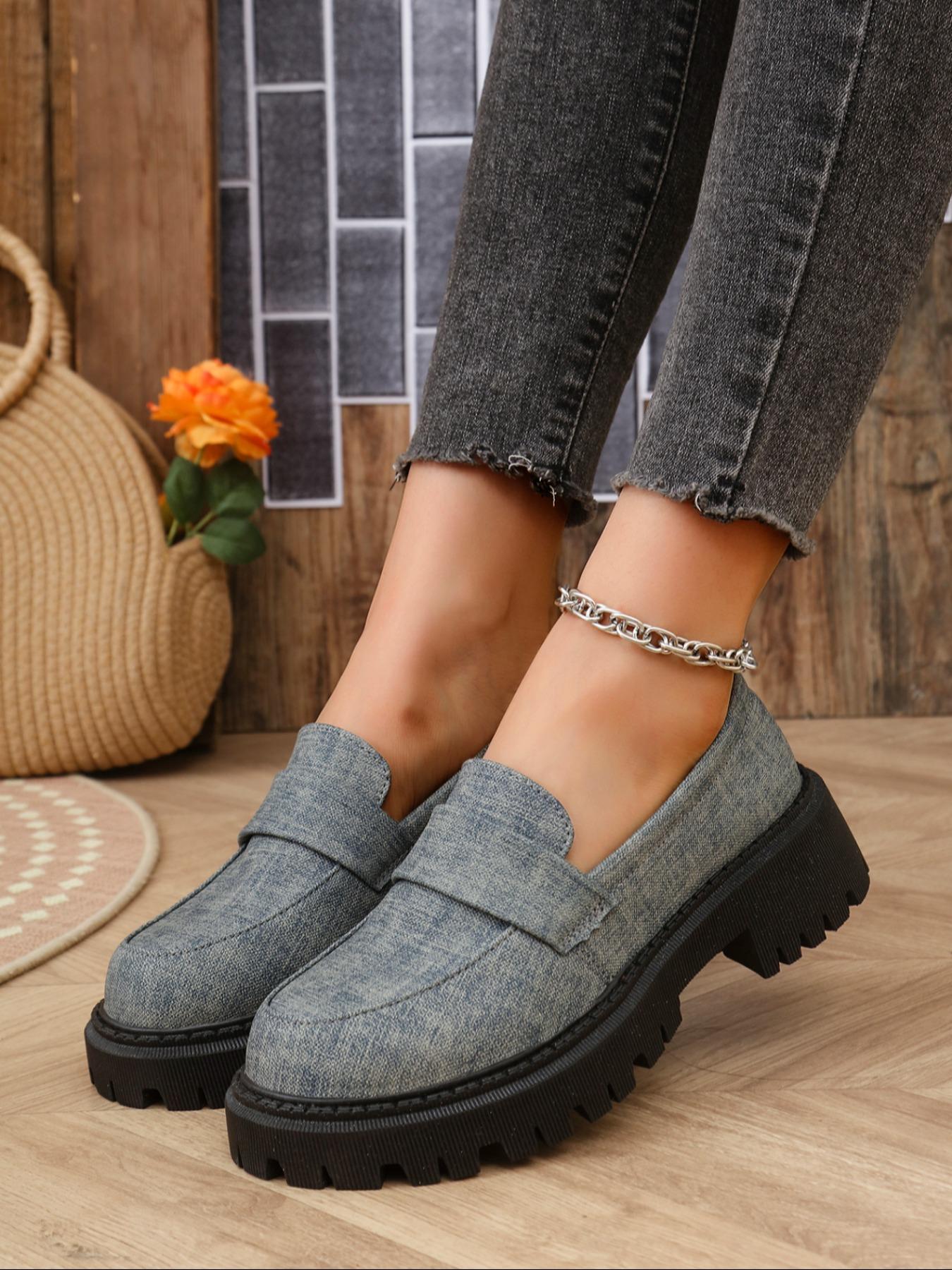 Women's Fashionable Loafers, Casual Comfortable Slip on Shoes for Daily Wear, Commuter Shoes, Non-slip Trendy Shoes for Women