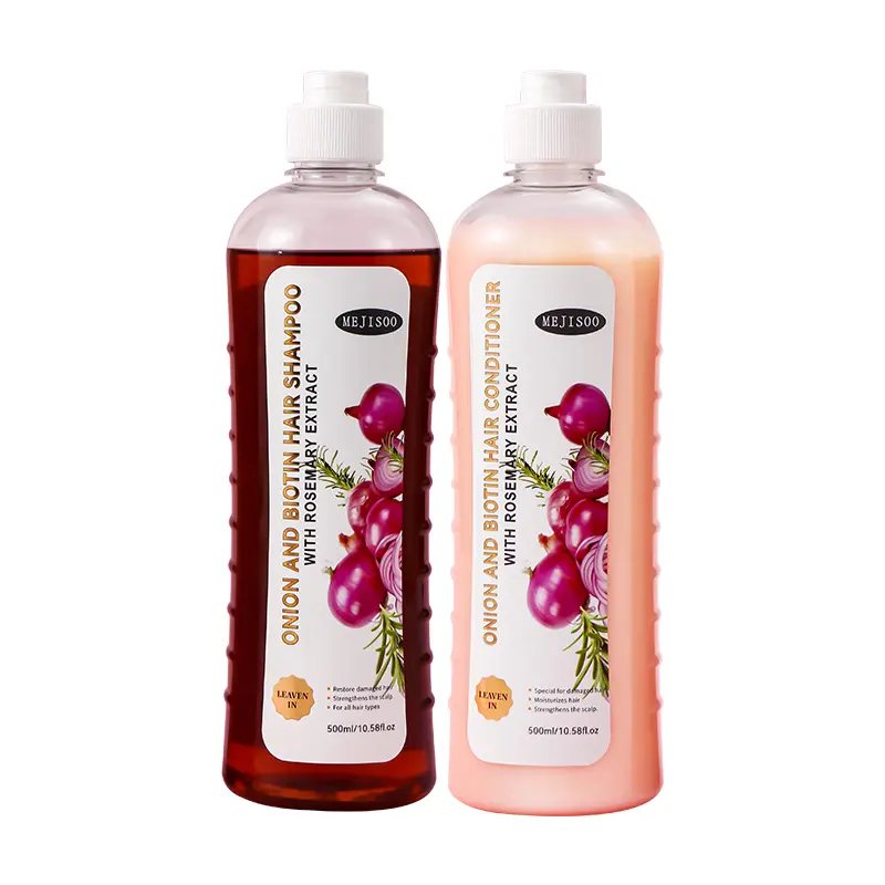 Onion Biotin and Rosemary Shampoo and Treatment Set - Silicone Free, for Hair Loss, Thinning and All Hair Types