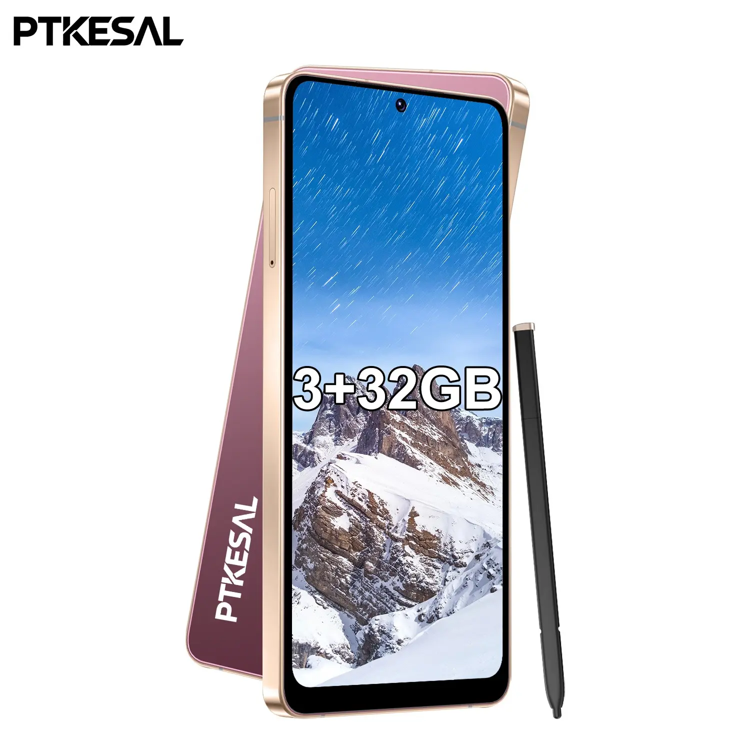 PTKESAL- Smartphone 26 Ultra, 5+13MP real shot lens, 4100mAh battery life blessing, MTK6762 processor, 3GB+32GB storage, 6.75-inch full screen, 4G dual card, face unlocking.